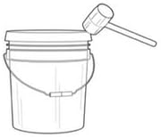 House Naturals 5 Gallon Food Grade BPA Free Bucket Light Blue Pail with Black Double Gasket Screw on Lid (Pack of 2)