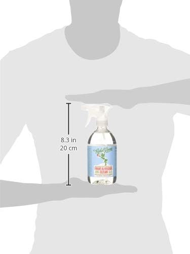 Rebel Green Fruit & Veggie Clean - Plant-Based Produce Cleaner - Natural Fruit and Vegetable Wash with No Aftertaste - Chemical & Wax Removal - Made with Organic Extracts of Citrus - 17 FL OZ