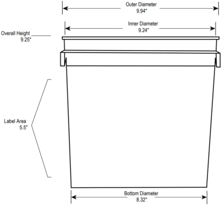White Pails and Lids - Heavy Duty Buckets for Storage - Economical, Durable and Easy to Use (2Gallon 5Pack)