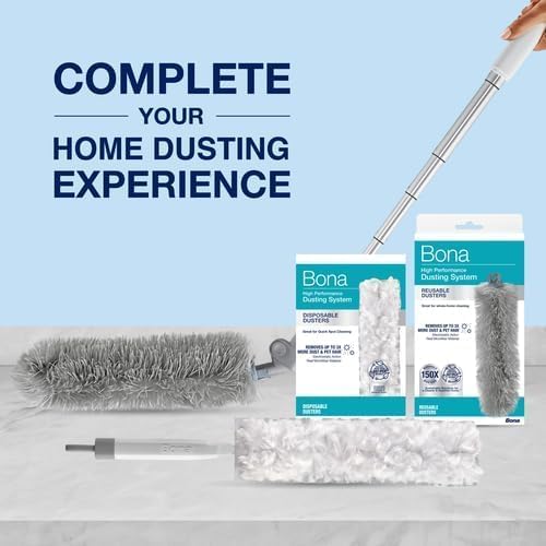 Bona Disposable Duster Refills - 5 Pack - High Performance Dusting System - Microfiber Dusters Remove Dust and Pet Hair for Quick Spot Cleaning