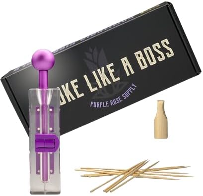 Purple Rose Supply Mini Mold – Compress + Roll Kit for Long, Even Burn – Airflow Skewer, Travel-Ready, Reusable Tool for Perfect Herbal Sessions – Food-Grade & Easy to Clean