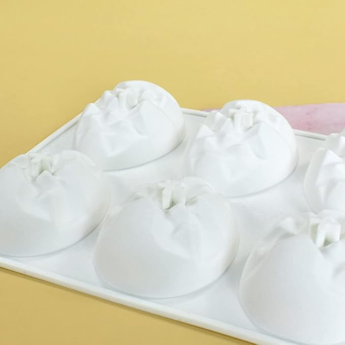 Mostsom 8 Cavity Easter Egg Silicone Mold for Chocolate, Baking Pan for Party Fondant Candy Jelly Dome Mousse Cake Topper Making (E)