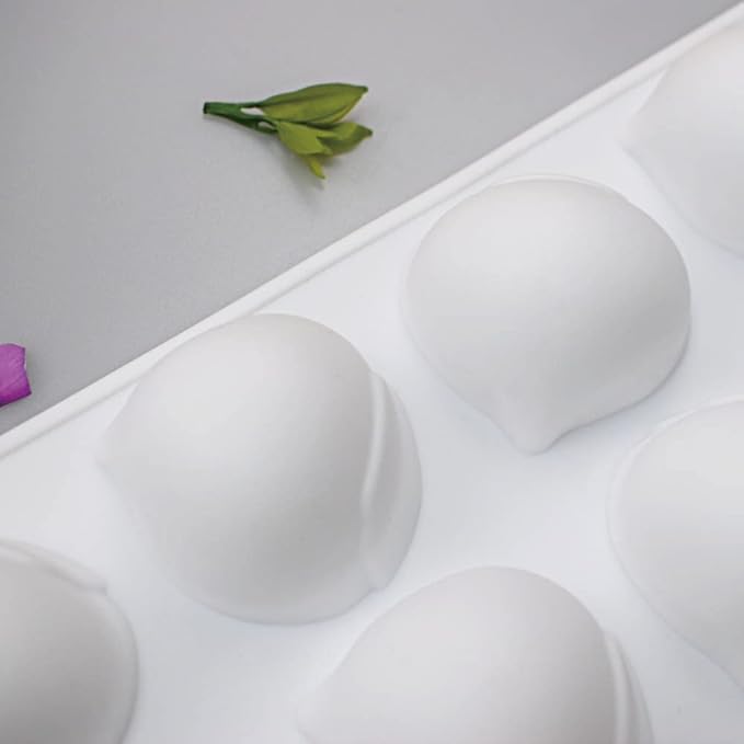 mostsom Mini Chestnut-Shaped Silicone Mold, 15 Cavity Non-Stick Gummy Mold for Chocolate, Fondant, Candy, Biscuits, Cookie, Jelly (Chestnut A)