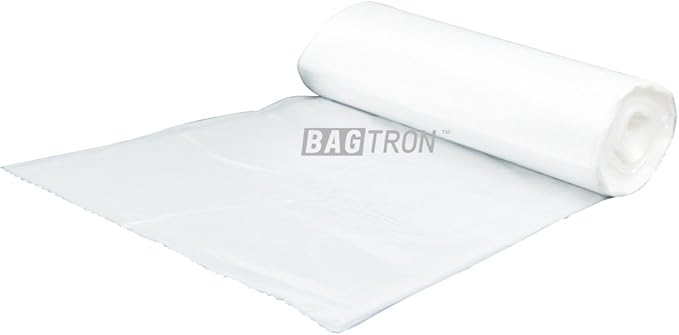 12-16 Gallon Trash Bags, 8 Micron High Density Garbage Can Liners Bulk, 24" x 33", Natural Clear, 1000 Count