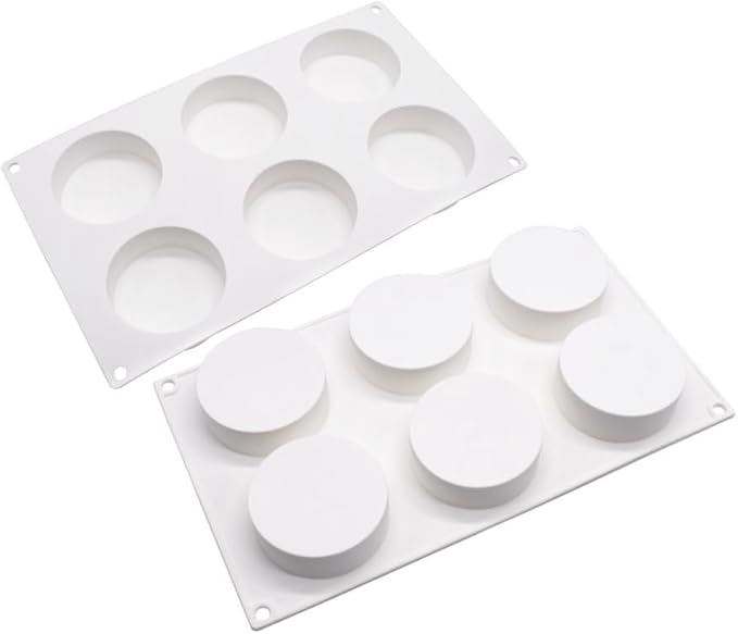 Cake Round Cylinder Cake Molds Silicone Molds for baking cookie Chocolate Covered Bakeware Pastry Mould Round Cupcake Cake Pan (Round K_11.8 X6.8 X1.2 inch)