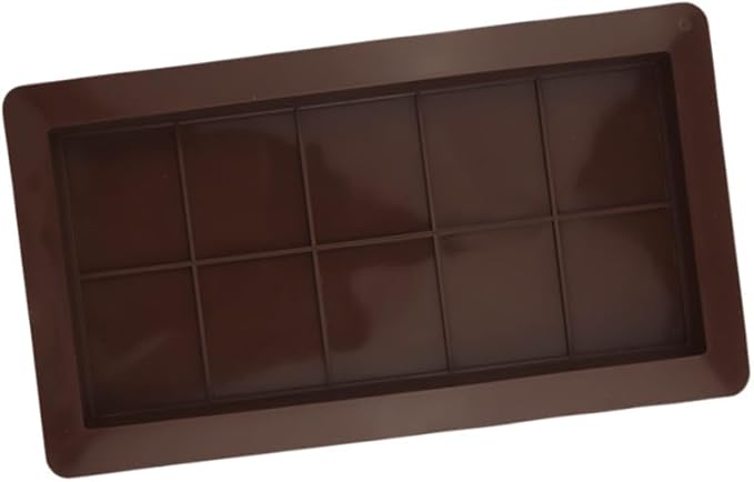 2 Pack Chocolate block Silicone Molds, Silicone Molds for Chocolate, Cake, Candy, Pudding,Fondant, Baking Mold, Soap Molds for Soap Making, 10 Cavities