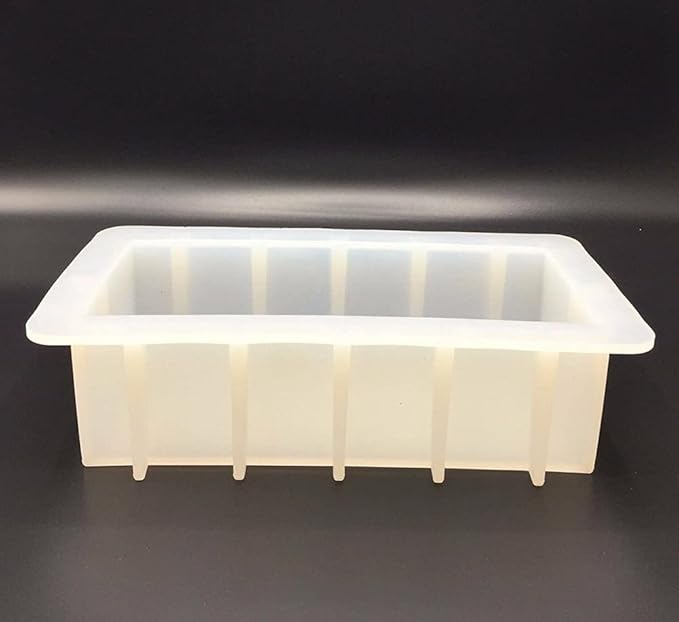 TUKE Large Soap Loaf Mold Silicone for Homemade Swirling Soap Making Supplies 1.2L Non-Stick Silicone Baking Mold