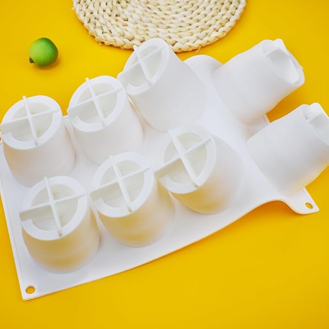 mostsom 8 Holes Chocolate Bamboo Mold Silicone Mould For Chocolate Cake Jelly Pudding Handmade Soap Cake Moulds (Bamboo K_11.8x6.8x2.8inch)