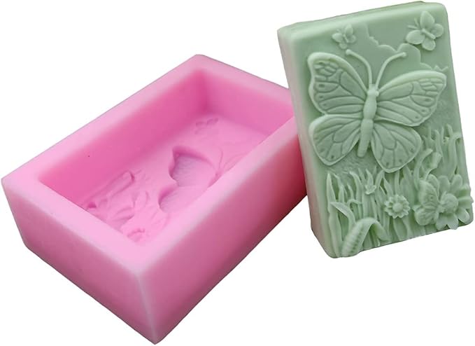 Silicone Soap Mold Butterfly Flower Pattern Candle Mold for Candle Candy Fondant Resin Artcrafts Cake Decor Molds
