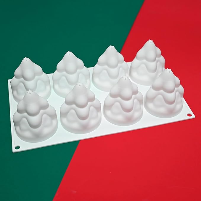 TUKE Christmas Tree Silicone Molds,Chocolate Fondant Cake Molds, 3D Non-Stick Food Grade Silica Gel Mould for Candies, Chocolate, Ice Cube DIY Tools (Christmas Tree I)