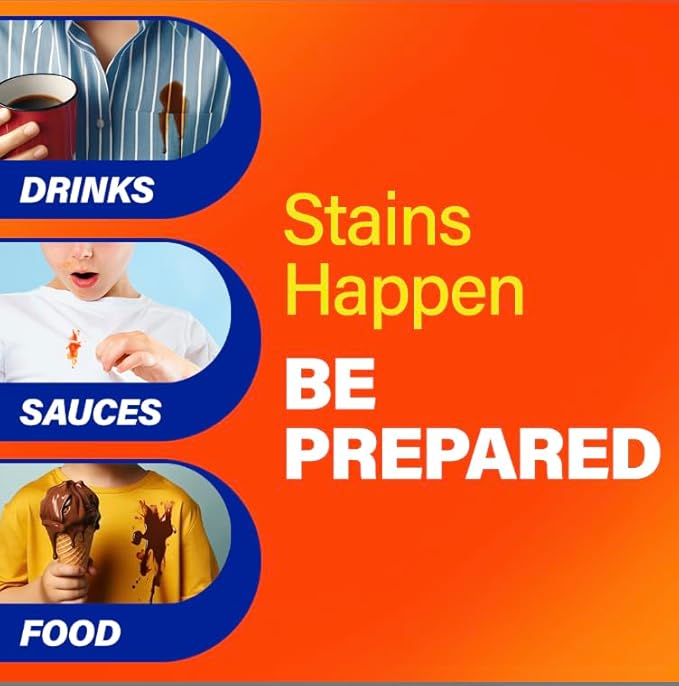 Tide Pen Stain Remover for Clothes, To Go Pen, Instant Stain Remover Pen & Spot Cleaner, Portable & Travel-Friendly, Works on Food & Drink Stains, Fits in Purses & Bags, 3 Count (Pack of 2)