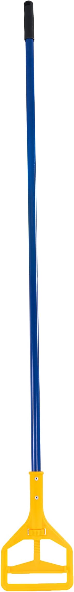 Matthew Cleaning Commercial Quick-Change Iron Mop Handle for Floor Cleaning Heavy Duty Mop Stick Replacement 60inch with Plastic Gripper Wet Mop Handles 6 Packs