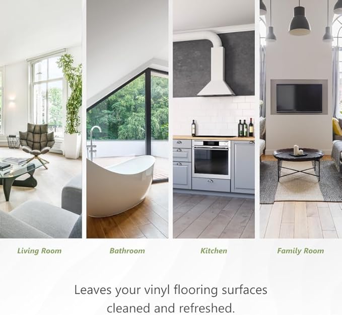 MORE Luxury Vinyl Floor Cleaner - Water-Based Surface Care Concentrate - For Kitchen and Bathroom Floors - Daily No-Rinse Cleaner - Unscented - pH Neutral - 32oz