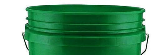 5 Gallon Green Buckets Six (6) Pack | Plastic