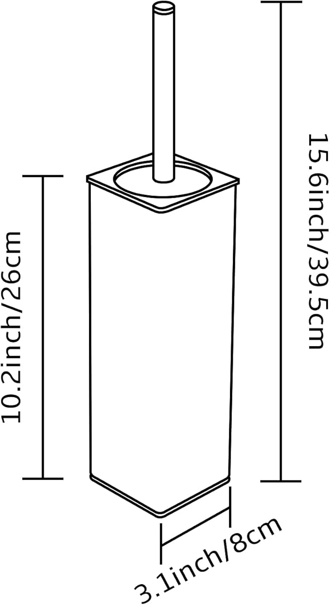 BVL Toilet Brush and Holder Set Rose Gold Freestanding for Bathroom