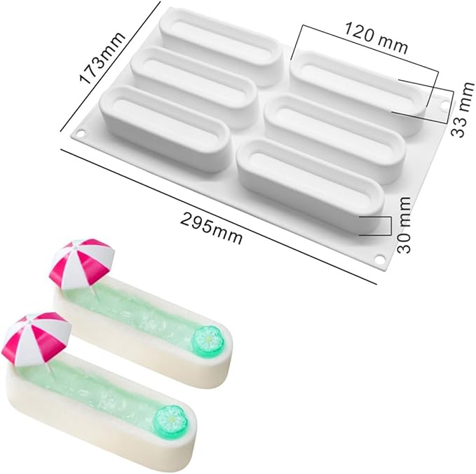 mostsom Silicone Molds Baking Mold for Mousse Cake, Silicone Mold for Chocolate, French Dessert Mold for Pastry Chocolate, Reusable Non-Stick Easy Release Baking Molds (A_ Ellipse)