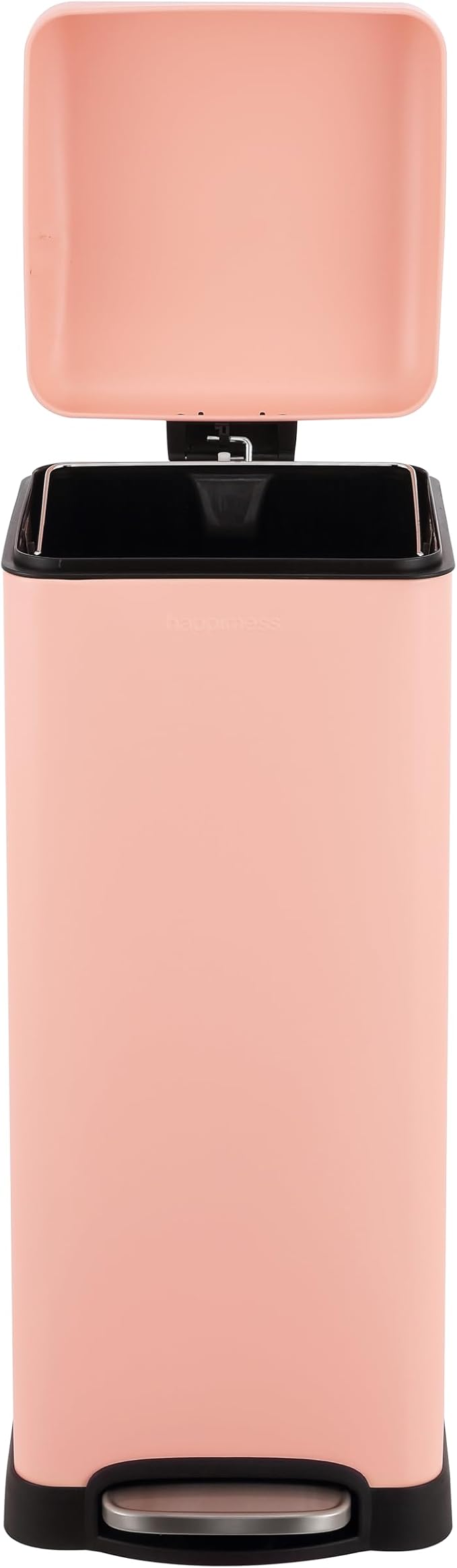 happimess HPM1007J Betty Retro 8-Gallon Step-Open Trash Can, Fingerprint Resistant, Modern, Minimalistic for Home, Kitchen, Laundry Room, Office, Bedroom, Bathroom, Flamingo Pink