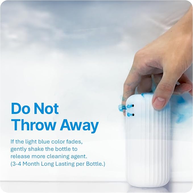 Fresh & Fresh Automatic Toilet Bowl Cleaners (Sky Blue) - 3 Bottles(UPTO 2500 FLUSHES/Bottle), Commercial and Residential Cleaner 3-4 MONTH Lasting Toilet Bowl Cleaner Bottle