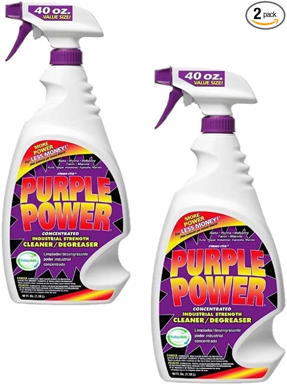 PURPLE POWER 4319PS Industrial Strength Cleaner and Degreaser - 40 oz. - 2 Pack