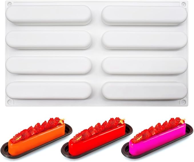 mostsom Silicone Molds Baking Mold for Mousse Cake, Silicone Mold for Chocolate, French Dessert Mold for Pastry Chocolate, Reusable Non-Stick Easy Release Baking Molds (C_ Ellipse)