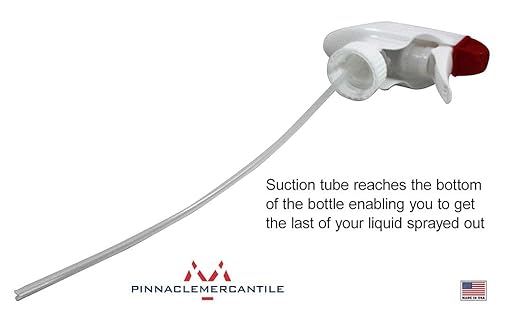 Pinnacle Mercantile Plastic Spray Bottles Leak Proof Technology Empty 32 oz Pack of 3 Made in USA