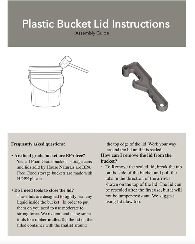 House Naturals Green Food Grade Buckets pails, 5 Gallon and 1 Gallon with Lids, BPA Free (Pack of 4) Made in USA