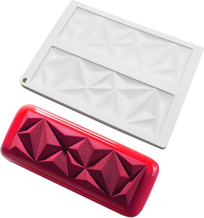 mostsom Silicone Molds Baking Mold for Mousse Cake, Silicone Mold for Chocolate, French Dessert Mold for Pastry Chocolate, Reusable Non-Stick Easy Release Baking Molds (F_ Rectangle)