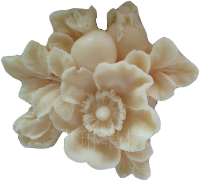 Grainrain Soap Mold Silicone Craft Flower Soap Making Mould Candle Resin DIY Handmade Mold (14016)