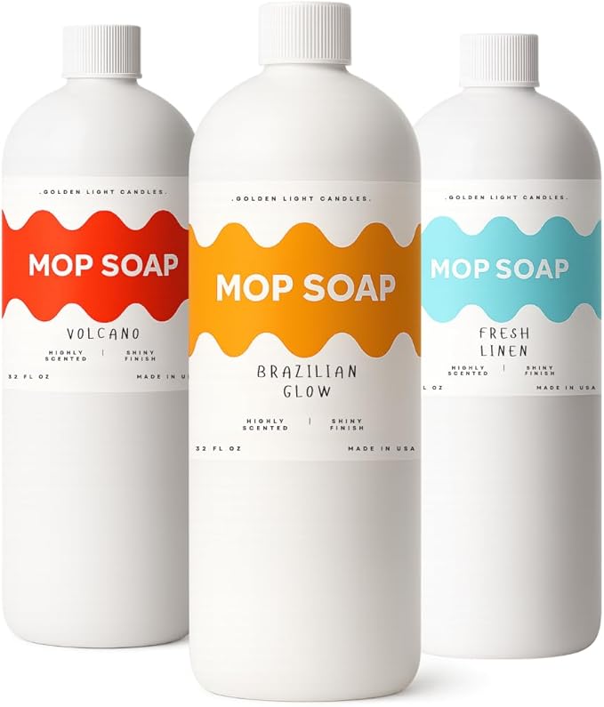 Mop Soap – Highly Scented Luxury Floor Cleaner Concentrate – Volcano Scent, Leaves Floors Shiny Without Residue – Multi-Surface Floor Mopping Solution, Made in USA, 32 oz