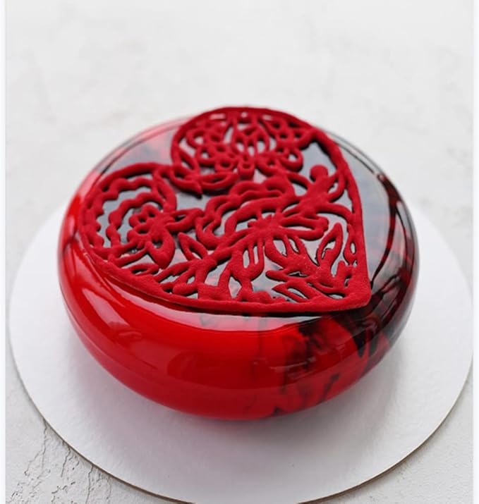 3D Hollow Leaf Fondant Lace Mold Multi Leaves Flower Candy Mold Chocolate Sugar Craft Cake Decoration Cupcake Top (F Love_9.52 * 3.12 * 0.12inch)