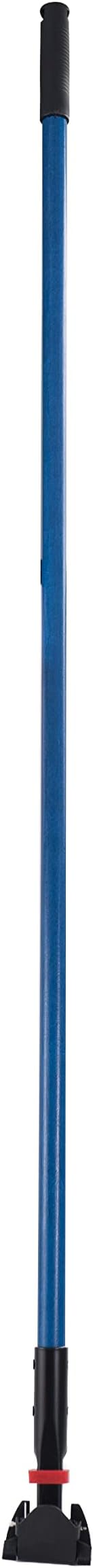 Matthew Cleaning Commercial Quick-Change Dust Mop Handle with Clip-on Metal Gripper for Heavy Duty Mop Head Replacement Holder, Fiberglass Handle 60 inch 6packs-Blue