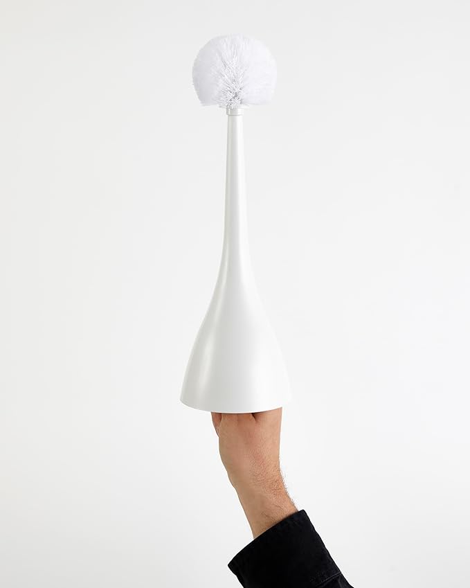 Heller Excalibur Toilet Brush by Philippe Starck – Iconic, Modern Hellerware Design – Durable, Recycled Polypropylene – Sword-Like Handle & Brush – MoMA-Featured Bathroom Accessory (White)