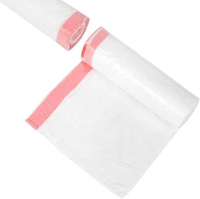 Ultra Thick Heavy Duty Plastic 15 Gallon Drawstring Trash Bags Large 80 Count White Leak Proof Garbage Bags for Tall Kitchen Home Office Outdoor