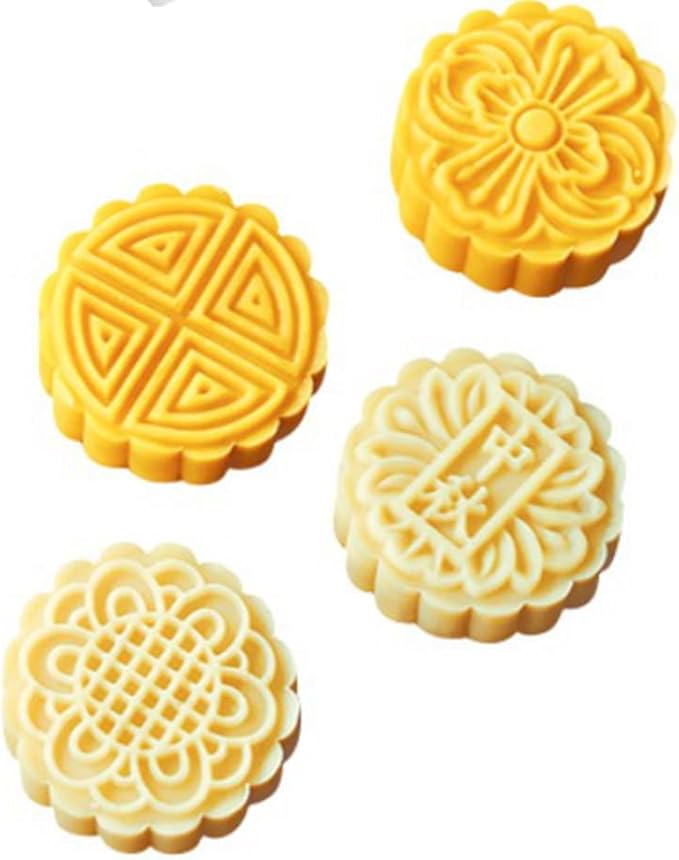 6 Flower Silicone Cake Mold Handmake DIY Bread Mould Silicone Moulds For Cake Mooncake Mold Cake Tools (Mooncake O_8.52 X5.8 X0.84 inch)
