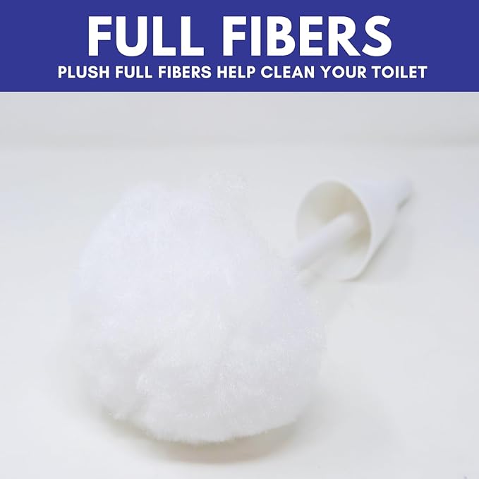 Don Aslett Johnny Mop | Set of 3 Toilet Brushes | 14" Handle to Easily Clean Toilet or Shower | Scratch Free Bowl Swab | Safe to Use with Your Favorite Toilet Bowl Cleaner