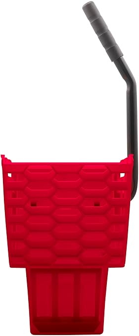 Carlisle FoodService Products Omnifit Mop Bucket with Side Press Wringer for Floor Cleaning, Kitchens, Restaurants, Office, And Janitorial Use, Polypropylene (Pp), 35 Quarts, Red