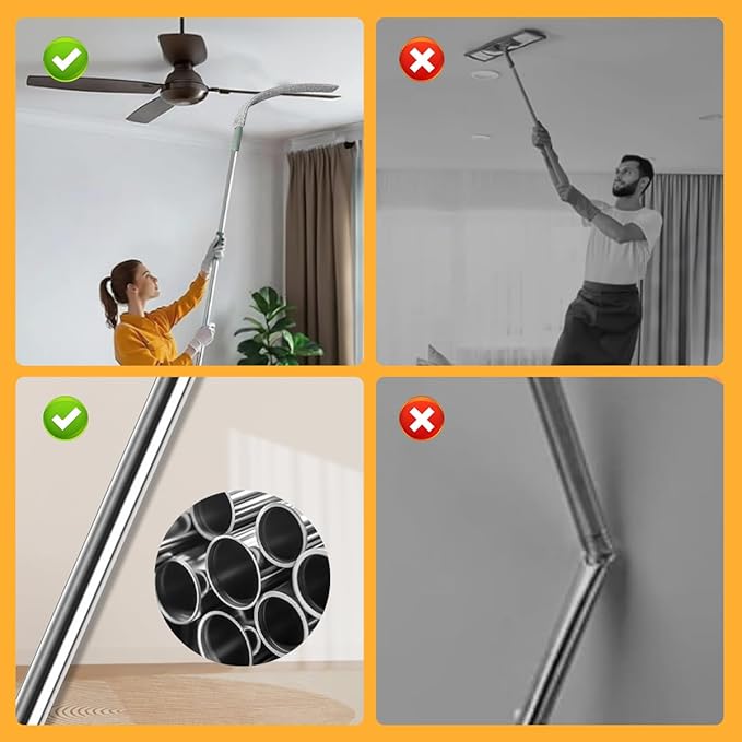 Retractable Gap Dust Cleaner – Extendable Microfiber Duster with Bendable & Removable Head, Washable Dusting Brush for Home, Kitchen, Car & Hard-to-Reach Areas (2)