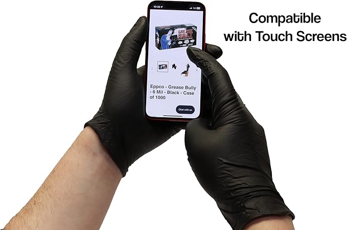 DENCO DISTRIBUTING, INC. GripTensity Diamond Nitrile Gloves - Black 7 MIL - Latex & Powder Free - 10 Boxes