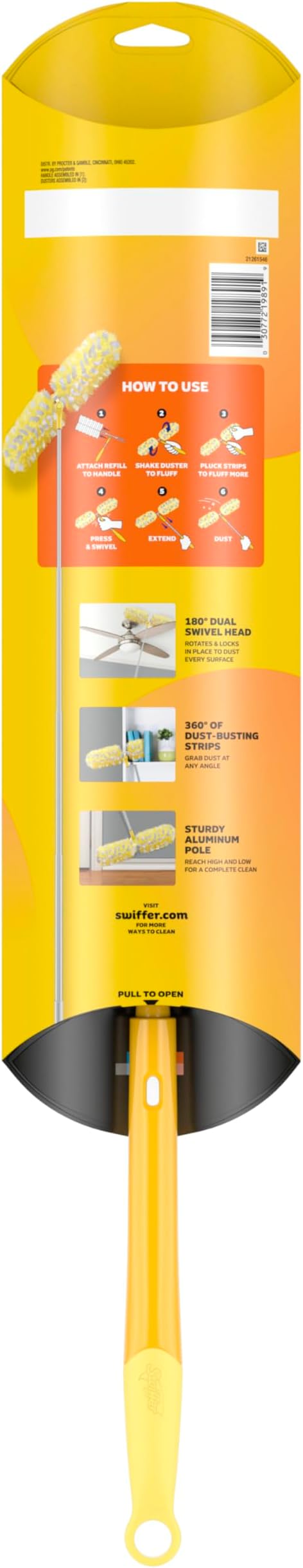 Swiffer Duster Kit with 6 ft Super Extendable Handle, Heavy Duty Starter Kit with 8 Refills