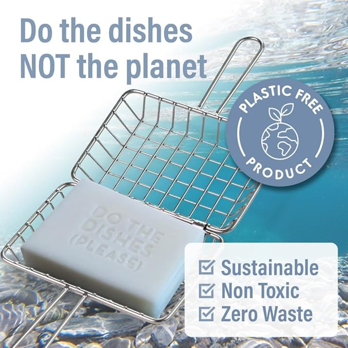 Natural Dish Soap Bars | 3 Pack | Concentrated Non-Toxic Dish Washing Soap | Plastic Free | Use with Soap Shaker for Zero Waste Dishwashing Detergent