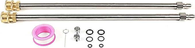 Simpson Cleaning Universal 16.5" Pressure Washer Surface Cleaner, Stainless Steel, for Gas and Electric, Cold Water, 1/4" Quick Connection, Max of 4000 PSI, 80625