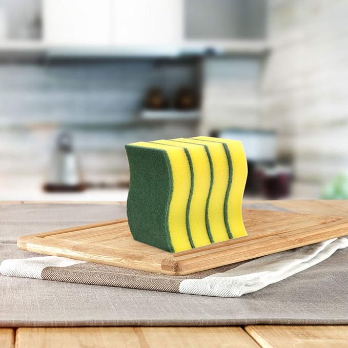 AIDEA Sponges Kitchen, 24 Pack Heavy Duty Dish Sponge, Cleaning Dish Scrubber Sponge for Home and Kitchen, Stink-Free Cleaning Supplies for Pots, Pans