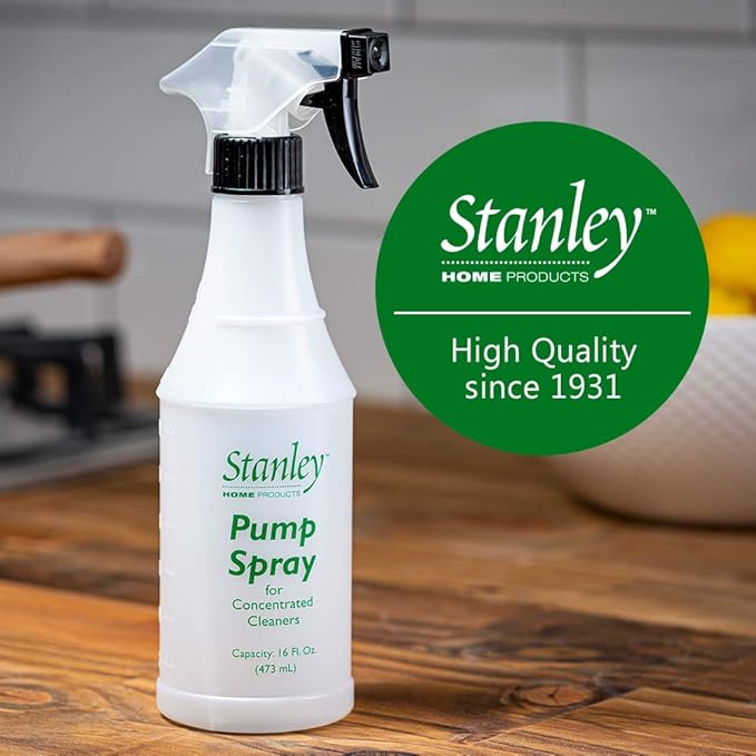 STANLEY HOME PRODUCTS Pump Spray Bottle – Convenient Easy-to-Hold Bottle with Sprayer to Dilute Concentrated Cleaners (1 Spray Bottle)