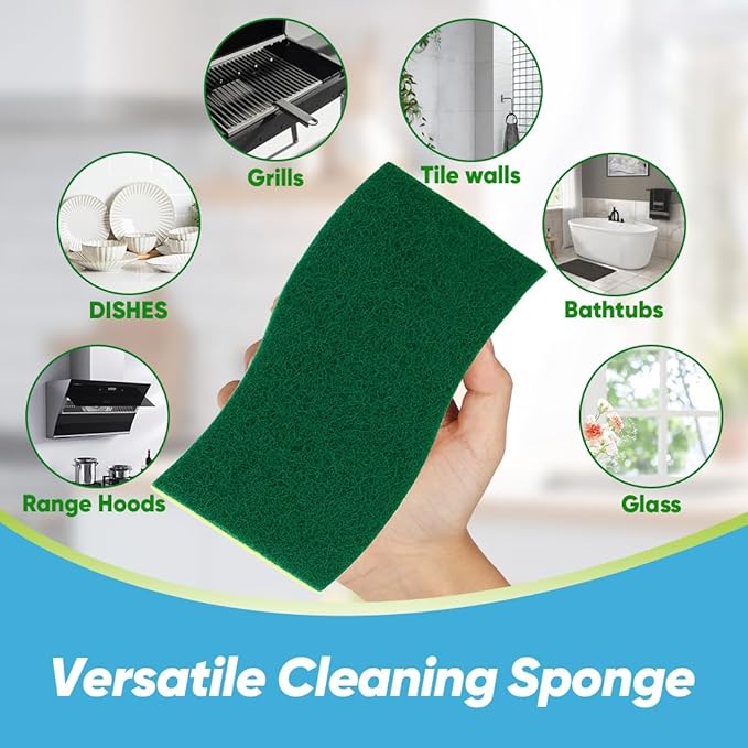 AIDEA Sponges Kitchen, XL Heavy Duty Dish Sponge, Cleaning Dish Scrubber Sponge for Home and Kitchen, Extra Large Cleaning Supplies for Pots, Pans, 24 Pack