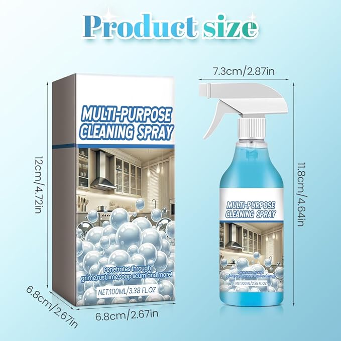 Spray Splash Cleaner, 2026 Upgrade Multi-Purpose Handheld Degreaser, Upgraded Foam Sprays for Ovens, Easy-To-Use Rust Remover for Kitchenware, Grime Remover Spray for Home Family (3)