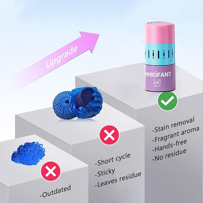 Automatic Scented Toilet Bowl Cleaner Bottle,2 pack, Long Lasting Bathroom Toilet Tank Cleaner Pods Tablets In Bottles With Powerful Cleaning (PINK 2 Pack)