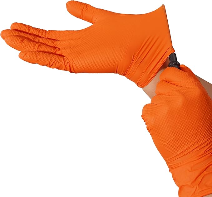 Industrial Nitrile Gloves – Heavy Duty Latex & Powder Free Disposable Gloves with Diamond Texture