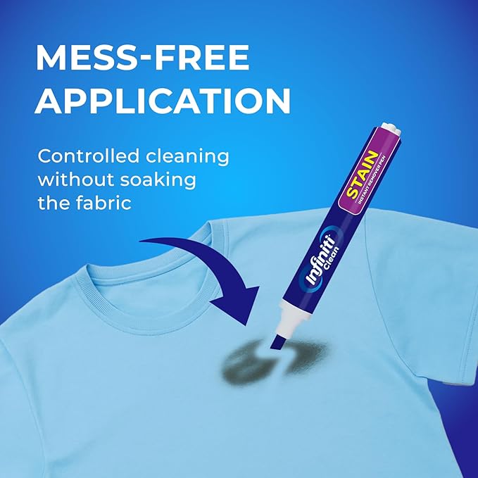 Stain Removal Pen (3 Pack) - 27ml (0.91 fl.oz) Each, Instant Fabric Stain Remover for Clothes, Portable Stain Eraser for Coffee, Wine, Grease, Makeup, On-The-Go Travel Size