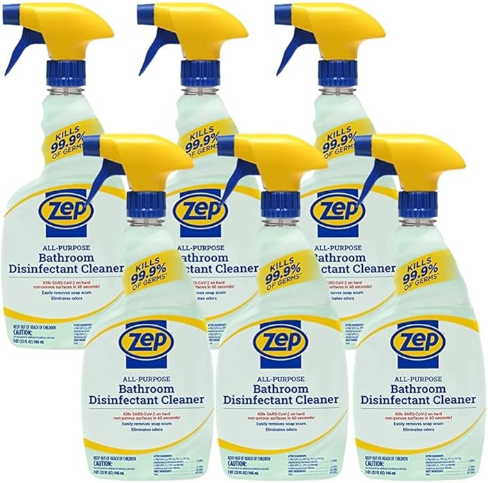 Zep Home Pro All-Purpose Bathroom Disinfectant Cleaner - 32 Fl. Oz. (Case of 6) - R53406