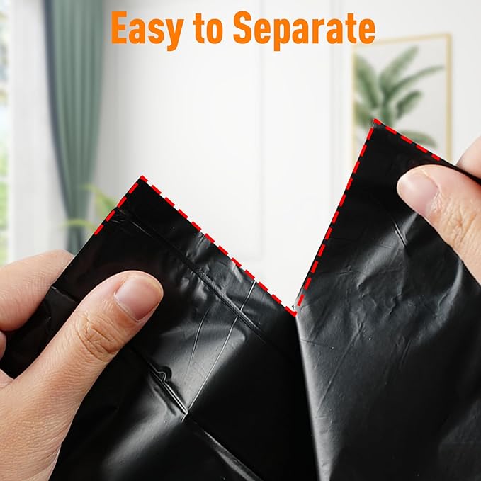 O2frepak 33 Gallon Tall Tear-Resistant Trash Bags,Heavy Duty,Tastless and 80x100cm Black Garbage Bags (30 Count,80x100cm)